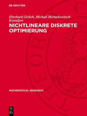 cover image of Nichtlineare diskrete Optimierung